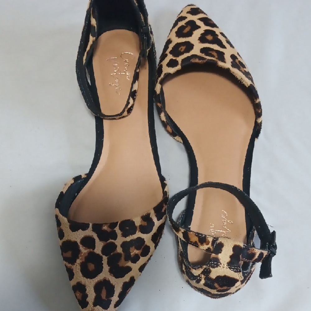Crown Vintage Brown and Black Leopard Print Flats